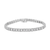 .925 Sterling Silver 2.0 Carat Total Weight Brilliant-Cut Round Diamond Square Frame Miracle-Set Tennis Bracelet 