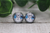 Peace Love Sharks Glass Stud Earrings