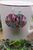 Colorful Swirl Peep Circle Dangle Earrings