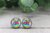 Tie Dye Peace  Glass Stud Earrings