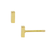 CASSIE MINI GOLD BAR STUD EARRINGS