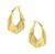 MACI GOLD GEOMETRIC TWIST HOOP EARRINGS