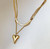 AMORA GOLD HEART STACK NECKLACE
