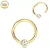 14Kt. Yellow Gold Jeweled Seamless Clicker Ring