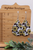 Sunflowers on Cow Teardrop || Faux Leather Dangle Earrings || Hypoallergenic