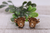 Floral Crown Highland Cows || 15mm Stud Earrings 
