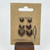 3 pack bundle - Dark Oak Chevron Split  - Lightweight Handmade Earrings