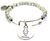 Save The Humans Metal Beaded Bangle Bracelet