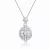 Collette Z Sterling Silver Cubic Zirconia Fancy Circle Necklace