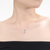 Collette Z Rhodium Plated Radiant Cubic Zirconia Framed Pendant Necklace