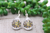 Packers Football Sunflowers || Glass Teardrop French Lever Earrings
