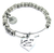 Love My Tribe Metal Beaded Bangle Bracelet