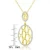 Collette Z Goldplated Sterling Silver Clear Cubic Zirconia Oval Necklace
