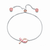 Collette Z Sterling Silver Two Tone with Pink Cubic Zirconia Loop Bracelet