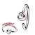316L Surgical Steel Annealed Press Fit CZ Ball Nose Hoop