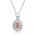 Collette Z Sterling Silver Champagne Cubic Zirconia Necklace