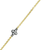 Collette Z Gold over Silver Cubic Zirconia Circle Drop Necklace