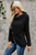 Buttoned Wrap Turtleneck Sweater