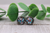 Pink & Blue Confetti || Mini Acrylic Dome Stud Earrings || Hypoallergenic || Great for Youths!