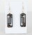 wood geometric rectangle earrings hypoallergenic