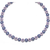 Collette Z Sterling Silver Purple and White Cubic Zirconia Necklace