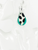 Cheetah and Aqua Leather Earrings 