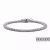 Collette Z Sterling Silver with Rhodium Plated Clear Round Cubic Zirconia Two-Row Tennis Bracelet