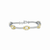 Collette Z Sterling Silver and Gold Overlay Cubic Zirconia Rectangle Bracelet