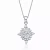Collette Z Sterling Silver Cubic Zirconia Oval Spiked Necklace