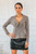 Veronica Stripped Front Bow Long Sleeve top