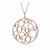 Collette Z Sterling Silver Rose-plated Cubic Zirconia Circle Necklace