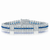 Collette Z Sterling Silver Clear and Blue Cubic Zirocnia Stripe Bracelet