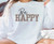 Be Happy Leopard Crew Neck Sweatshirt