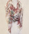 Burgundy Floral Rose & Lavender Fringe-Accent Scarf