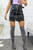 Zip It Faux Leather Moto Miniskirt