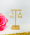 Star Brushed Gold Pendant Earrings 