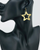 Star Brushed Gold Pendant Earrings 