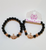 Natural Lava Rock Bracelet with Rose Gold Crown