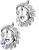 Top Down Navel Ring Belly Ring with Moon and Marquis Dangle - 10 mm, 14g 1.6 mm