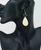 Rhinestone & Teardrop Pendant Earrings 