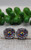 Sunflower Autism Awareness || Glass Stud Earrings || Hypoallergenic
