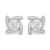 .925 Sterling Silver 1/10 Cttw Round Brilliant-Cut Near Colorless Diamond Miracle-Set Square Pinwheel Stud Earrings (I-J Color, I3 Clarity)