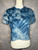 Grey and Navy Ice Tie Dye Blank Crop Top