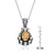 Collette Z Sterling Silver Yellow Cubic Zirconia Dark Pendant