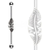 316L Stainless Steel Jeweled Leaf Industrial Barbell