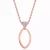 Collette Z Rose Goldplated Sterling Silver Cubic Zirconia Oval Shape Necklace