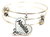 Abuelita Quilted Heart Expandable Triple Style Bangle Bracelet