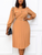 SOLID BUTTON PLEATED SHIRT DRESS WITH BELT