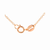 Collette Z Rose Plated Sterling Silver Pink Cubic Zirconia Oval Necklace