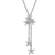 Collette Z Sterling Silver Clear Cubic Zirconia Flower Burst Necklace